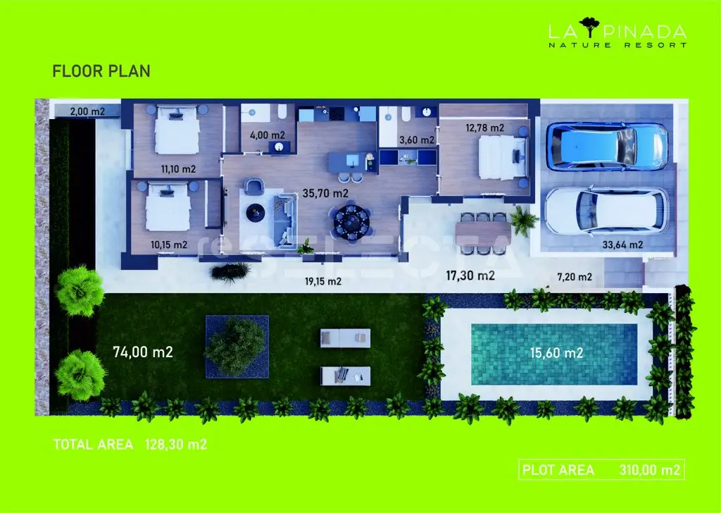 Villa: One-Level Nature Living