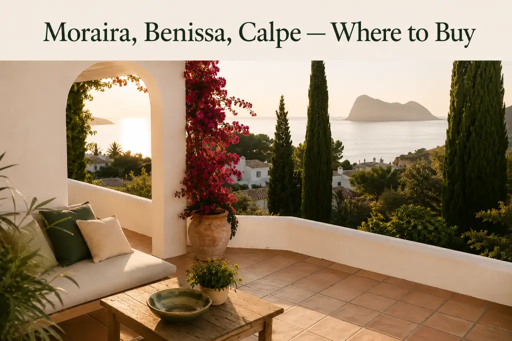 Northern Costa Blanca Premium Towns (2026): Moraira, Benissa, Calpe – Where to Buy
